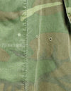 Original non ripstop fabric ERDL jungle fatigues jacket, faded, scratches.