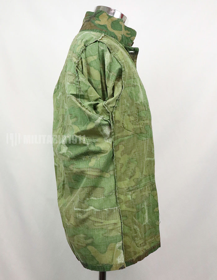 Original U.S. Army 1970 ERDL Jungle Fatigue Jacket, used, brown leaf