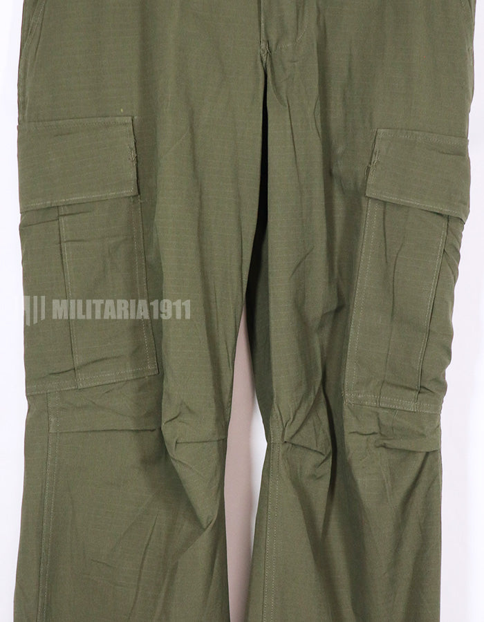 Real U.S. Army Jungle Fatigue late model ripstop pants, dead stock, made in 1969.