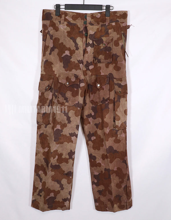 Real Fabric Replica South Vietnam National Field Police Cloud Camouflage French Cut Airborne Pants