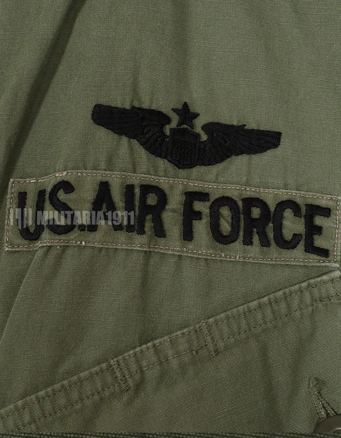 Real 1964 Treasurer 1st Model Jungle Fatigue Jacket with USAF patch (first time attached)