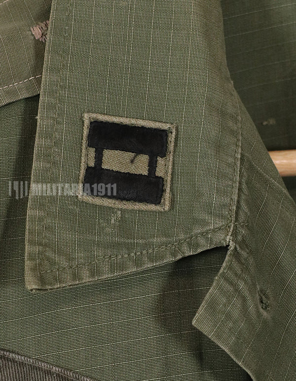 Real 1969 4th Model Jungle Fatigue Jacket, damaged, patch included.