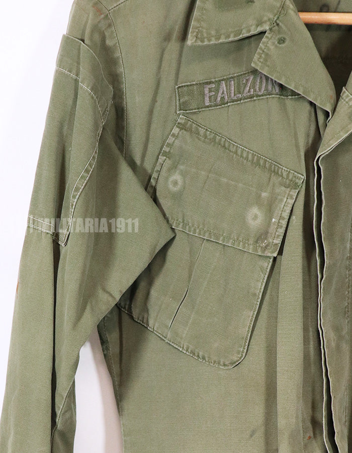 Real 1969 3rd Model Jungle Fatigue Jacket with USAF patch, very well used.