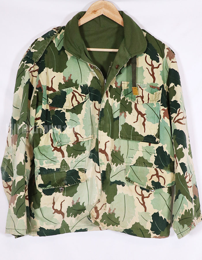 Civilian Vintage Mitchell camouflage M65 field jacket, used.