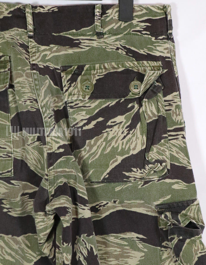 Real Okinawa Tiger Tiger Stripe Pants Rare item with original fabric repair