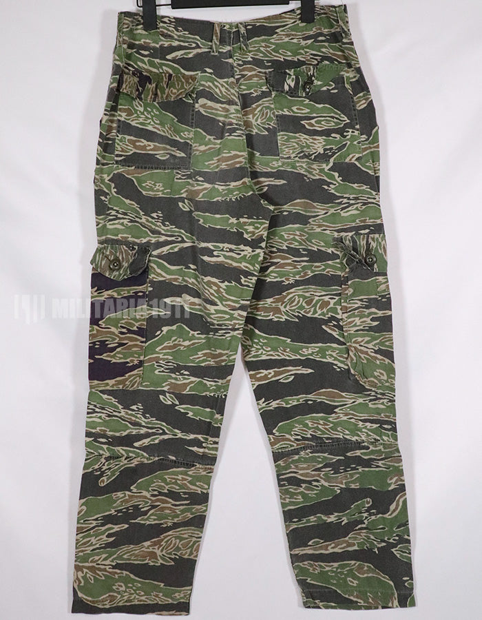 Real Late war lightweight tiger stripe pants, faded, very used.