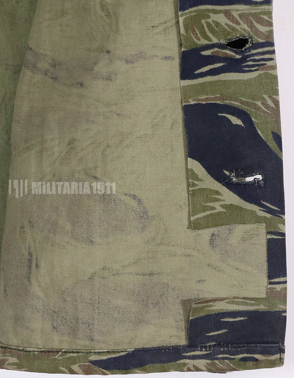 Real TO78 Okinawa Tiger TDD shirt, partially damaged, tiger stripe.