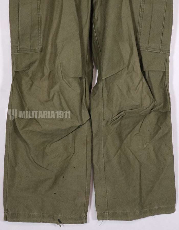 Real 1974 M65 cotton field pants, used, faded.