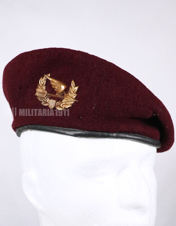 Real South Vietnamese Ranger BDQ Maroon Beret with metal insignia